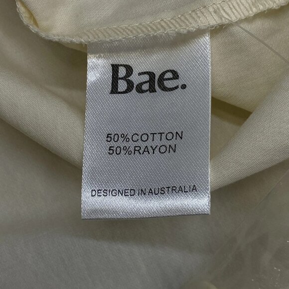 Bae Women's Love Affair Oversized Button-Up Shirt – Size S – Vanilla Beige - Picture 10 of 10